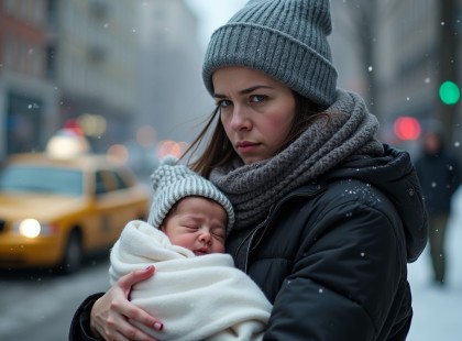 A férje nem ment érte a szülés után…Egyedül vitte haza az újszülöttjét
