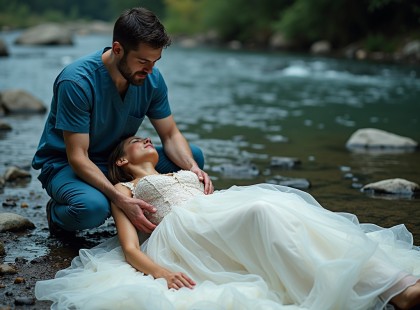 Az esküvője előtt ugrott a folyóba – aztán kiderült, mit rejtett a ruhája alatt