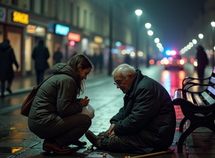Elestem az utcán, elvitték mindenemet… és egy ismeretlen lány megmentette az életemet