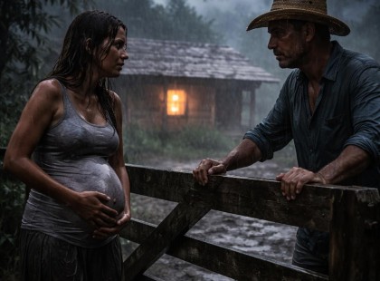 A tanyán élő férfi befogadott egy terhes nőt a viharban… hetekkel később megjelent AZ a férfi