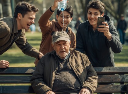 Videóra akarták venni, ahogy megaláznak egy öreget –fogalmuk sem volt, kibe kötöttek bele