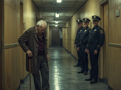 Egy 80 éves férfit megaláztak a kapitányságon –amíg fel nem tűnt a kapitány, aki felismerte a fotót