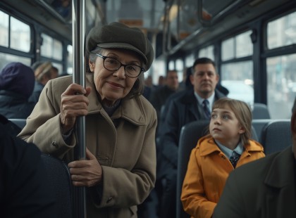 Egy nagymama egy kislánytól kérte a helyét a buszon – amit a gyerek válaszolt, mindenkit lefagyasztott