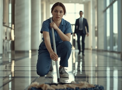 Egy gazdag üzletember észrevette a takarítónő szakadt cipőjét - Pénzt nyújtott neki… de a takarítónő nemet mondott