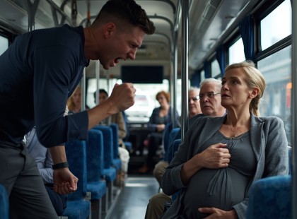 Terhes feleségét akarta megütni a férj a buszon – egyetlen mozdulat mindent megváltoztatott