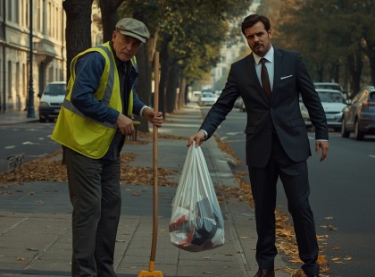 A férfi dühösen otthagyta a zacskót az utcán – az idős seprő csak később vette észre, mi van benne