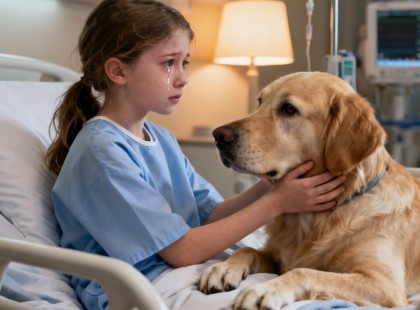 Egy kórházi szoba, egy kislány és egy kutya… ami ezután történt, az mindent megváltoztatott”
