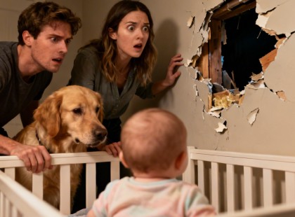 Azt hitték, megőrült a családi kutya… aztán kiderült, mi van a fal mögött