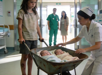 Mezítláb tolta testvéreit egy talicskában – egy 7 éves kislány érkezése lefagyasztotta a sürgősségit