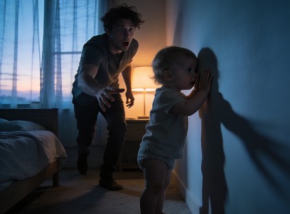 Az apa végül rájött, miért áll a fia mindig a falhoz – és beleborzongott