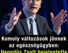 Nagyon komoly változások jönnek az egészségügyben: Hegedűs Zsolt bejelentette az első lépést