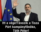Távozik a Tisza Párt kampányfőnöke, Tóth Péter – búcsúzóul elárulta a győzelem titkos receptjét