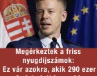Megérkeztek a friss nyugdíjszámok: ez vár azokra, akik 290 ezer forint alatt kapnak