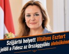 Vitályos Esztert az Országgyűlés alelnökének jelöli a Fidesz Szijjártó Péter helyett