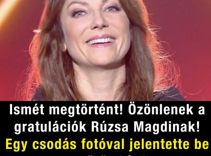 Ismét megtörtént! Özönlenek a gratulációk Rúzsa Magdinak! Egy csodás fotóval jelentette be az örömhírt!