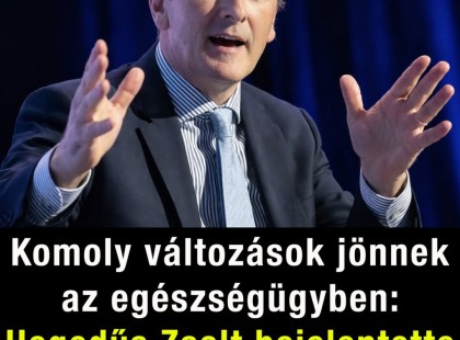 Nagyon omoly változások jönnek az egészségügyben: Hegedűs Zsolt bejelentette az első lépést