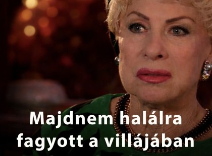 Majdnem halálra fagyott a villájában Medveczky Ilona, 12 fok volt, és síruhában élte túl a művésznő