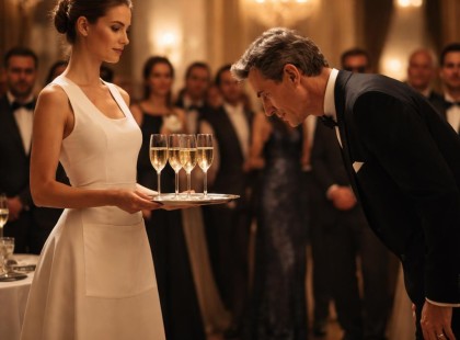 Férje pincérnőnek öltöztette a saját partiján… aztán mindenki előtt derült ki, ki ő valójában