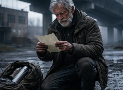 Egy idős tanár éjszakánként eltűnt… amikor visszatért, egy üzenet várta, amitől térdre rogyott