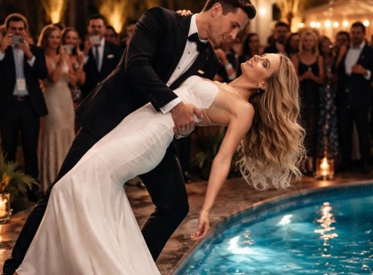 Nevettek, amikor a menyasszony a vízbe esett… de a következő pillanatban senki sem mert megszólalni