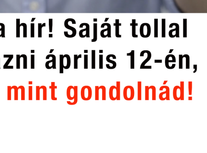 Most jött a hír! Saját tollal menj szavazni április 12-én, fontosabb, mint gondolnád!Az első hozzászólásban elmagyarázom