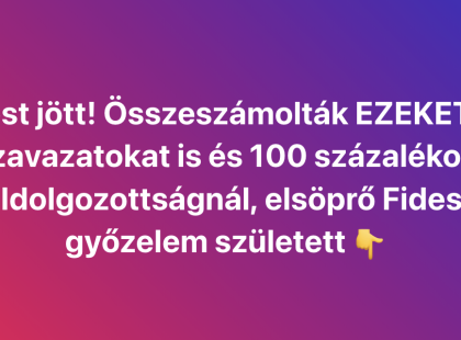 Most jött! Összeszámolták EZEKET a szavazatokat is és 100 százalékos feldolgozottságnál, elsöprő Fidesz győzelem született