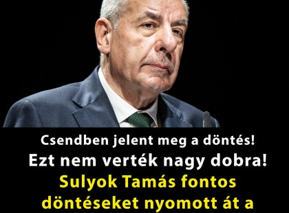 Szinte észrevétlenül lépték meg!Ezt nem verték nagy dobra! Sulyok Tamás fontos döntéseket nyomott át a kormányváltás előtt