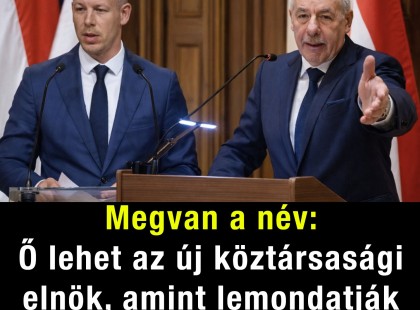 Megvan a név: Ő lehet az új köztársasági elnök, amint lemondatják Sulyok Tamást