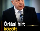 Óriási hírt közölt Sulyok Tamás