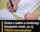 Óriási a balhé a érettségi feladatok miatt, az új TISZA kormányhoz fordulnak ⬇ RÉSZLETEK ⬇