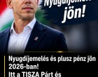 Nyugdíjemelés és plusz pénz jön 2026-ban! Itt a TISZA Párt és Magyar Péter friss bejelentése!