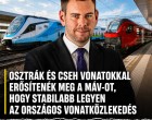 Osztrák és cseh vonatokkal erősítenék meg a MÁV-ot, hogy stabilabb legyen az országos vonatközlekedés