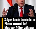 Sulyok Tamás bejelentette: Nem mondd le! Magyar Péter válasza mindent borított.