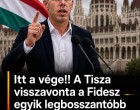 ITT A VÉGE!! A Tisza visszavonta a Fidesz egyik legbosszantóbb döntését!Mutatjuk: