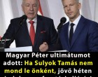 Magyar Péter KEMÉNY ultimátumot adott: Ha Sulyok Tamás nem mond le önként, jövő héten indul a megfosztási eljárás!
