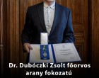 Arany fokozatú elismerést kapott Dr. Dubóczki Zsolt főorvos , aki a nyílt utcán megmentette a szíven szúrt férfi életét