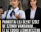 Pankotai Lili olyat szólt be az új kormányszóvivőnek Szondi Vandának......., ez az eddigi legkeményebb kritika !