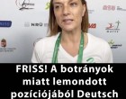 FRISS! A botrányok miatt lemondott pozíciójából Deutsch Tamás felesége
