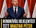 Rendkívüli bejelentést tett Magyar Péter