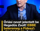 Óriási nevet jelentett be Hegedűs Zsolt! EBBE beleremeg a Fidesz! : világhírű tudós fogja segíteni a munkáját
