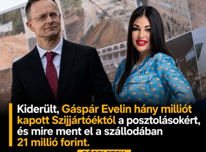 Kiderült, Gáspár Evelin hány milliót kapott Szijjártóéktól a posztolásokért, és mire ment el a szállodában 21 millió forint.????? ? ?????́???́??́?????́?!