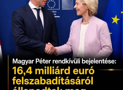 Magyar Péter rendkívüli bejelentése: 16,4 milliárd euró felszabadításáról állapodtak meg Brüsszelben !