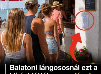 Balatoni lángososnál látták ezt a kiírást: a vendégek csak néztek, de nehéz vitatkozni vele