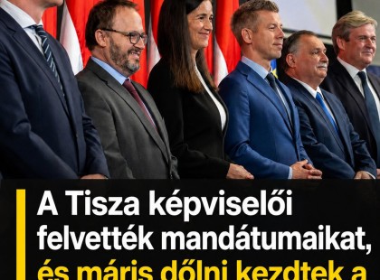 A Tisza képviselői felvették mandátumaikat, és máris dőlni kezdtek a dominók