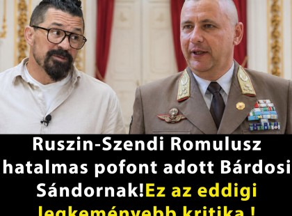 Ruszin-Szendi Romulusz hatalmas pofont adott Bárdosi Sándornak!Olyat szólt be Bárdosi Sándornak , hogy a fal adta a másikat, ez az eddigi legkeményebb kritika ! ? ???? ? ?????́???́??́????