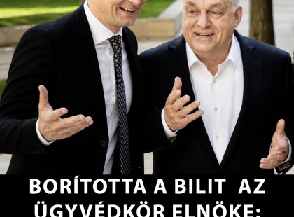 BORÍTOTTA A BILIT AZ ÜGYVÉDKÖR ELNÖKE: VEZETŐ POLITIKUSOK IS BÖRTÖNBE KERÜLHETNEK