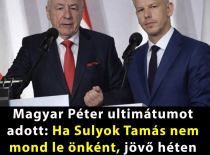 Magyar Péter KEMÉNY ultimátumot adott: Ha Sulyok Tamás nem mond le önként, jövő héten indul a megfosztási eljárás!