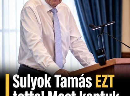 Sulyok Tamás EZT tette! Most kaptuk az elképesztő hírt