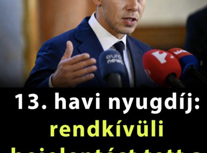 13. havi nyugdíj: rendkívüli bejelentést tett a Tisza-kormány