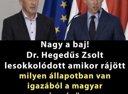 Nagy a baj!Dr. Hegedűs Zsolt lesokkolódott amikor rájött milyen állapotban van igazából a magyar egészségügy.